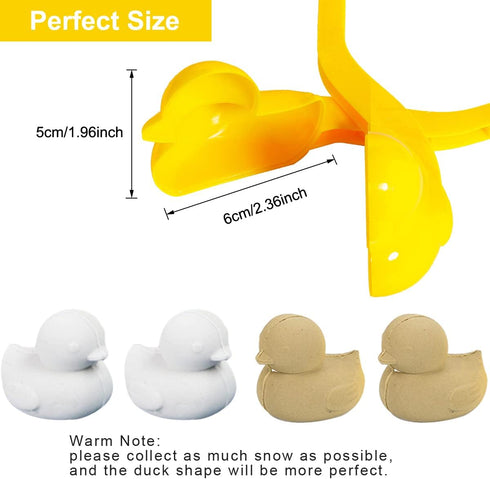 Gawertoy 4 PCS/Set Snowball Maker Clips, Assorted Snow Ball Maker Clips Clamps Outdoor Winter Play Snow Toys Plastic