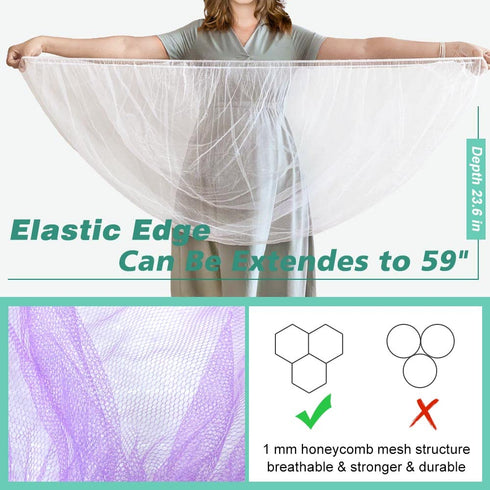 (2 Pack) Pack Durable Baby Mosquito Net - Perfect Bug Net for Strollers, Bassinets, Cradles, Playards, N Plays
