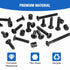 M6x90mm 15pcs Bunk Bed Bolts, Hex Drive Socket Cap Furniture Screws Assortment Kit for Cots, Beds, Crib Hardware (Black)