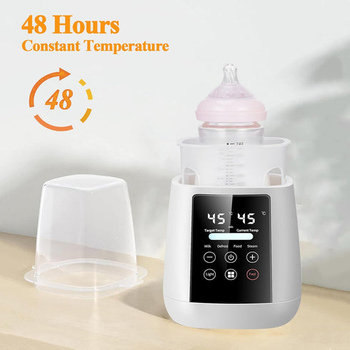 48H Baby Bottle Warmer All Bottles, Water Bath Milk Warmer Thermostat Food Heater Breastmilk Thaw Formula Water Warming