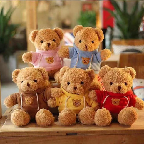 Teddy Bear Stuffed Animal, Soft Cuddly Plush Bear, Gifts for Kids Baby Toddlers on Baby Shower, Valentine's Day (Red,