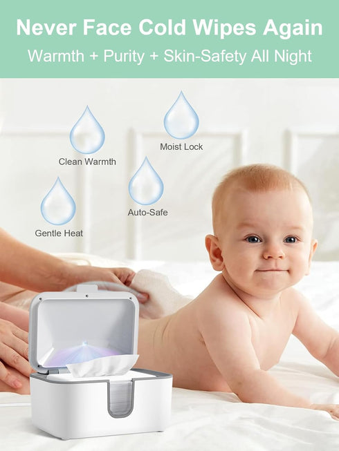 3 MOMYEASY Baby Wipe Warmer, Large Capacity Wipes Dispenser with Temperature Modes, Even Heating Diaper Wipe Warmer