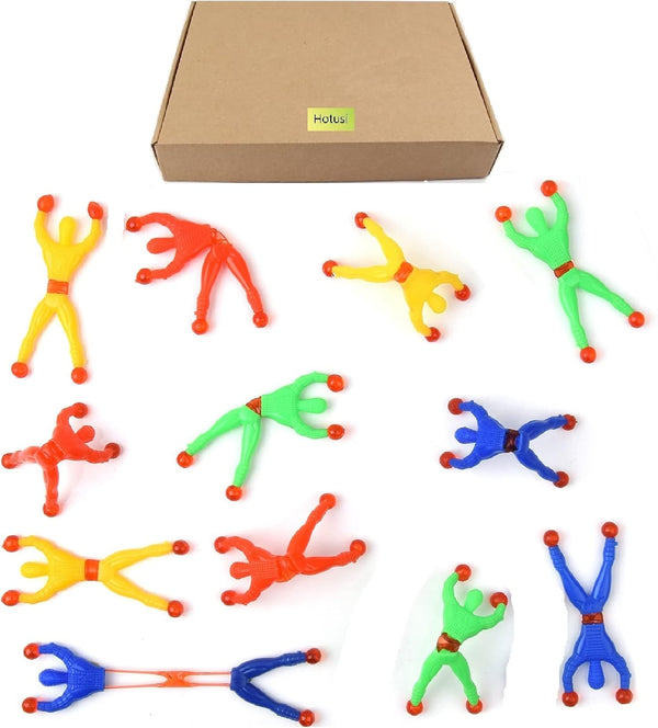 40 Pcs Window Crawler Men, Multicolored Sticky Action Figure Rolling Men Wall Climbers Toys for Party Favor