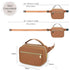 Pack printe Small Diaper Bag with Portable Changing Pad, Crossbody Diaper with Wipes Pocket, Women Waist Bag