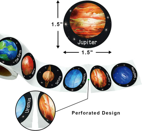 Space Stickers for Kids - 200Pcs Planet Solar System Outer Space Labels for Art Crafts, School Supplies