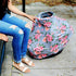 Breastfeeding Cover - Car Seat Cover with Bonus Strap Covers - Kiddo Kind Gray Floral