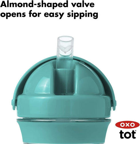 9 OXO Tot Transitions ounce Straw Cup, Teal