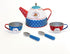 YOTTOY Paddington Bear Collection, 14-Piece Kids Tin Tea Set with Illustrations & Sturdy Carrying Case