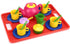 FLORMOON Set, 18-Piece Set 6 Toy Tea Pretend Play with Colors - Includes Teapot, Cups, Saucers, Sugar Jar | Durable