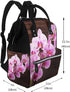 DWVTSLH Backpack Mummy Backpack Orchid Flower Diaper Bag Multifunction Nappy Bags Waterproof Large Capacity Travel