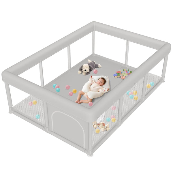 besuhot Baby Playpen Baby Playard Large playpen 74 x 50 inch, Playpen for