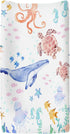 ZoUbqchY 32''16'' Colorful Ocean Animals Changing Pad Covers for Baby Girls Boys Whale Turtle Jellyfish Sea Horse