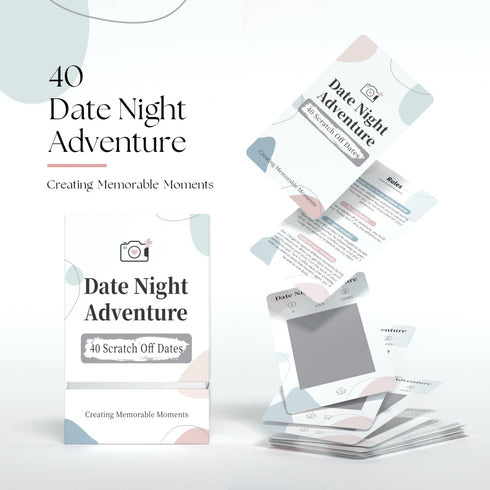 40 Date Ideas Card Games for Couples - Unique Scratch Off Cards for Date Night Gifts