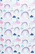 Funhouse Let's Chase Rainbows Toddler Bedding Set - 4 Piece Comforter, Sheet Set for Girls Bed, Pink