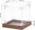 MECCANIXITY Acrylic Display Case, 4"x4"x4" Clear Display Box Assemble Dustproof Storage Organizer Showcase for Collectibles Action Figures