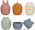 Brooklyn Neutral Non Toxic, Silicone Bath Toys-5 Pack Animal Bathtub and Water