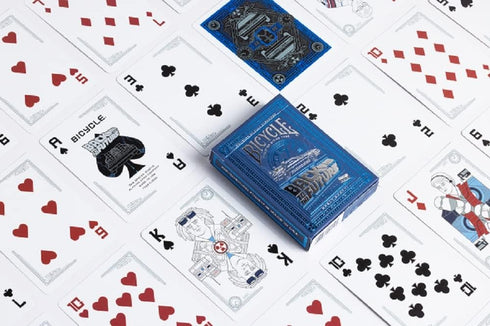 Bicycle Back To The Future Playing Cards - 1 Pack, Premium, Foil, Metallic, Blue