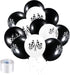 Chengu 50 Pcs Black and White Checkered Balloons - 12 Inch Latex Race Car Checkered Flag Party Supplies Decorations