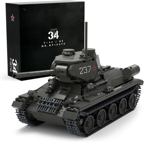 Nifeliz T34/85 Tank, WW2 Military Tank Building Set for Adults, Collectible Army