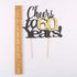 LVEUD Black Font Golden Numbers Cheers to 60 Years Happy Birthday Cake Topper - Wedding, Anniversary, Birthday