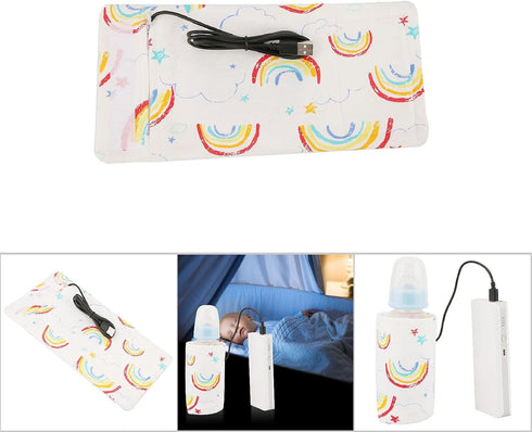 GOTOTOP Bottle Warmer Bag, Bottle Warmer Case Milk Warmer, Portable Cooler Bag with USB Charging Port for Baby