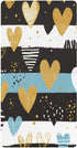 Bseiialft Gold Blue Hearts Stripes Crib Sheets for Boys Girls Soft and Breathable