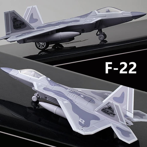 22 Ailejia Diecast F Fighting Falcon Airplane Model Military Plane Pull Back with Lights and Sounds Fighter Jet Toys