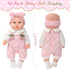 ZNTWEI 12'' Playset 3+ Baby Doll in Gift Box with Pink Cherry Pattern Clothes Accessories,Pacifier,Feeding Bottle.First