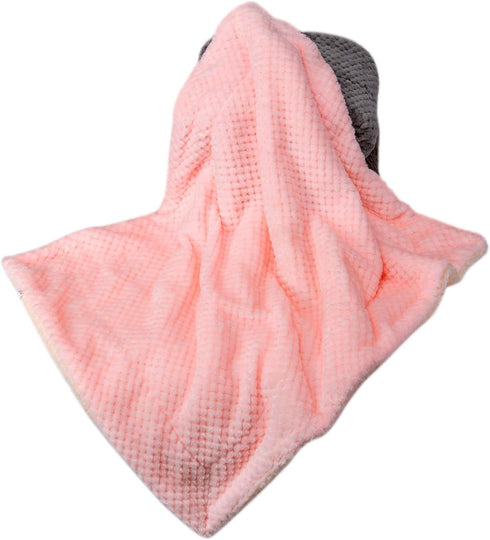 Fuzzy Dog or Cat Blanket, Warm Plush Fleece Receiving Blanket for Pet Bed, Couch, Travel (32" x 40", DW-Baby Pink)
