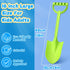Heavy Duty 16" Thick Beach Sand Toy Shovels, Jumbo Scooping Spade Toys Kit for Kids Adults (Green Blue Red)