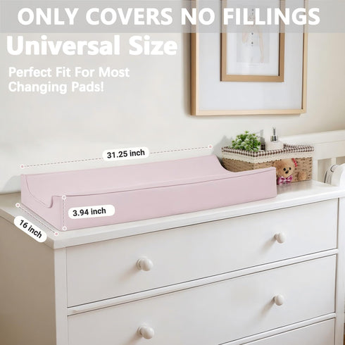 Navari 31"X 16" Vegan Leather Changing Pad Cover - - Waterproof Wipeable, Extra Thick & Portable & Non-Slip Diaper Mat