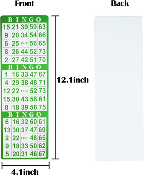 Yuanhe Bingo Paper Game Cards - 3 Cards, 100 Sheets in Mixed Colors