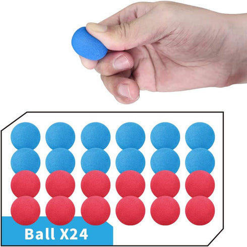 YEEBAY Shooting Game Toy for Kids 6+, 2pk Air Guns & Shooting Target with 24 Foam Balls, Ideal Gift