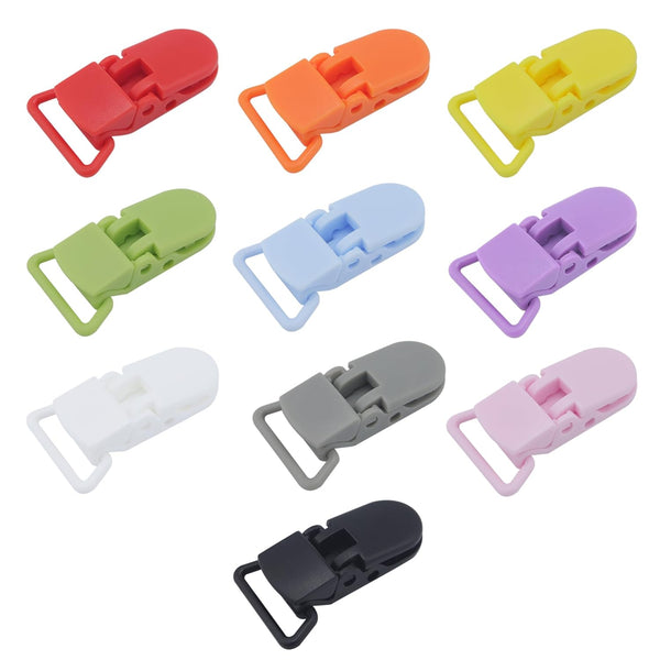 50-Pack Pacifier Clip Replacement Ends - BPA-Free Plastic Fasteners for DIY Baby