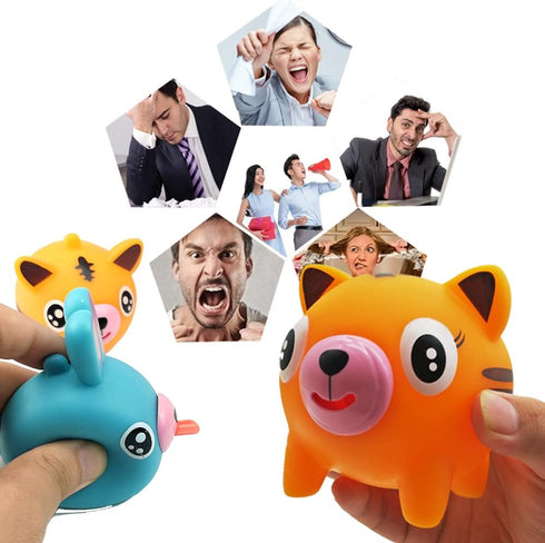 Squeeze Toy for Kids, Decompression Stress Release Toy Doll with Random Animal Designs for Boys and Girls