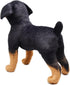 Realistic Rottweiler Stuffed Animal, 12 Inch Extremely Lifelike Plush Rottie Dog Toy for Kids