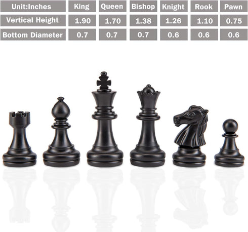 AMEROUS 10 Inches Magnetic Travel Chess Set with Folding Board, 2 Extra Queens, Storage Bag, Instructions for Kids and