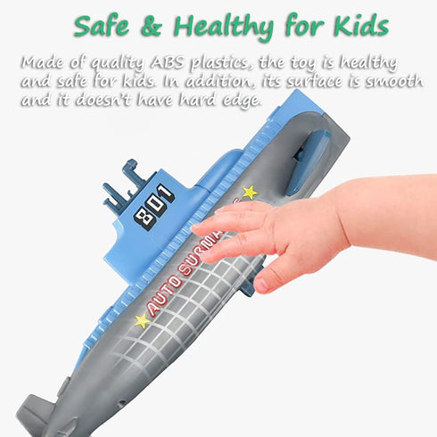 Miracland Wind-up Submarine Bath Toy, Battery-Free Clockwork Pigboat, Non-Toxic ABS Water Toy for Bathtub Pool Beach