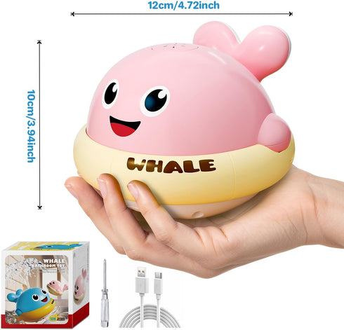 1-3, 1 2 3 1 2 3 Bath Toys for Kids Age Light Up Baby Bath Toys for Year Old Girl, Pool Water Toys for Toddlers Whale