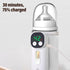 YDuupxe Baby Bottle Warmer, Rechargeable Fast Heating Portable Milk Warmer with Night Light for Travel Breastmilk