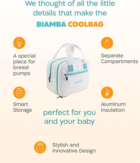 Cooling Bag Breastmilk Cooler Bag - Dedicated Storage Breast Pump Bag, Stores up to Six Bottles, Large Built