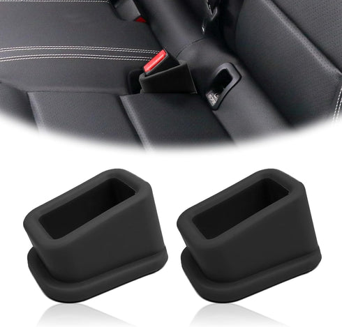 2Pcs Safety Belt Buckle Holder Booster, Easy Access to The Buckles of Rear Seats Car Accessories - Auto Safety Belt Guard Friendly to Kids, and Passengers with Special Needs (Black) by CmeRto