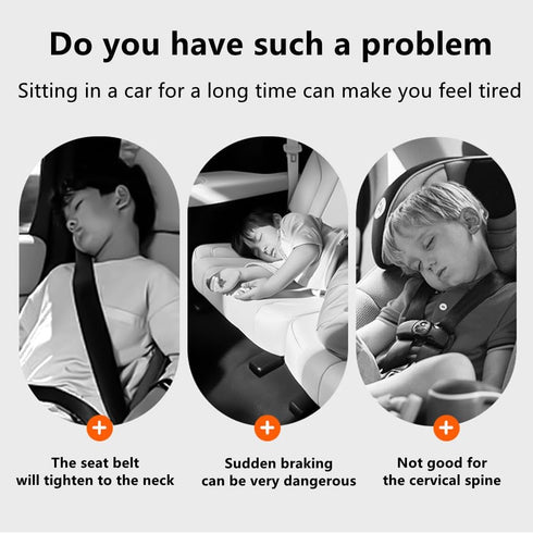 SIQITECHNO Car Travel Pillow for Kids Adults - Soft Neck Pillow for Long Journey & Road Trip, Washable