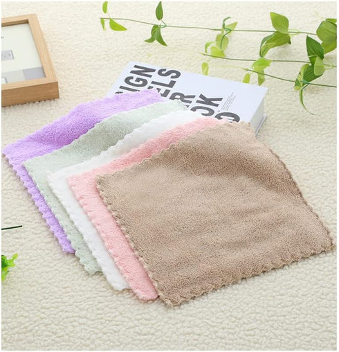 yaocoral 15 Pack 12''x12'' Absorbent Microfiber Baby Washcloths Soft Fleece Wash Clothes Face Towels