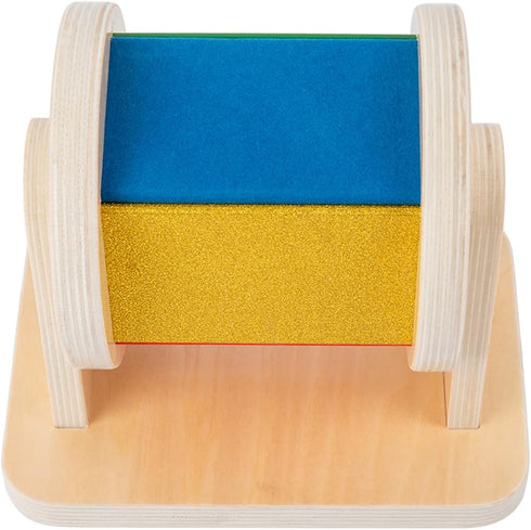 6-12 Adena Montessori Spinning Drum Baby Toys,Montessori Toys for Babies Months Toddlers,Wooden Spinning Rainbow