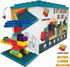 12mo+ Set Soft Rubber Building Blocks with Baseboard - Extra Large Toddler Blocks Ages - Chew-Safe Sensory Stacking
