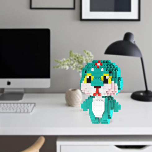 Larcele Micro Building Blocks Animal Set, DIY Mini 3D Toy Bricks, 1034 Dots KLJM-10 (Snake)