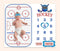 Baby Age Milestone Blanket, Hockey Stadium Growth Chart for Nursery, 1-12 Months, Includes 4 Frame and 1 Headband