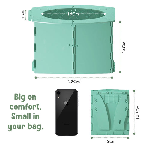 Teo Baby Products Teo - Portable Toddler Travel Potty Foldable, Lightweight, Leak-Proof Toilet for Kids with Travel Bag