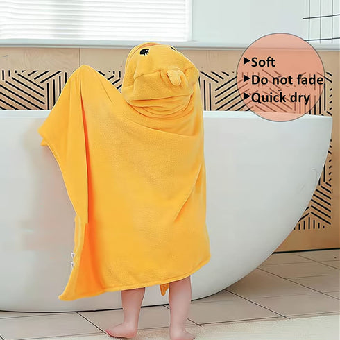 BEENIFIC Hooded Baby Towels,Soft Toddler Bath Towel,Gifts for Boy and Girl (Yellow Duck)